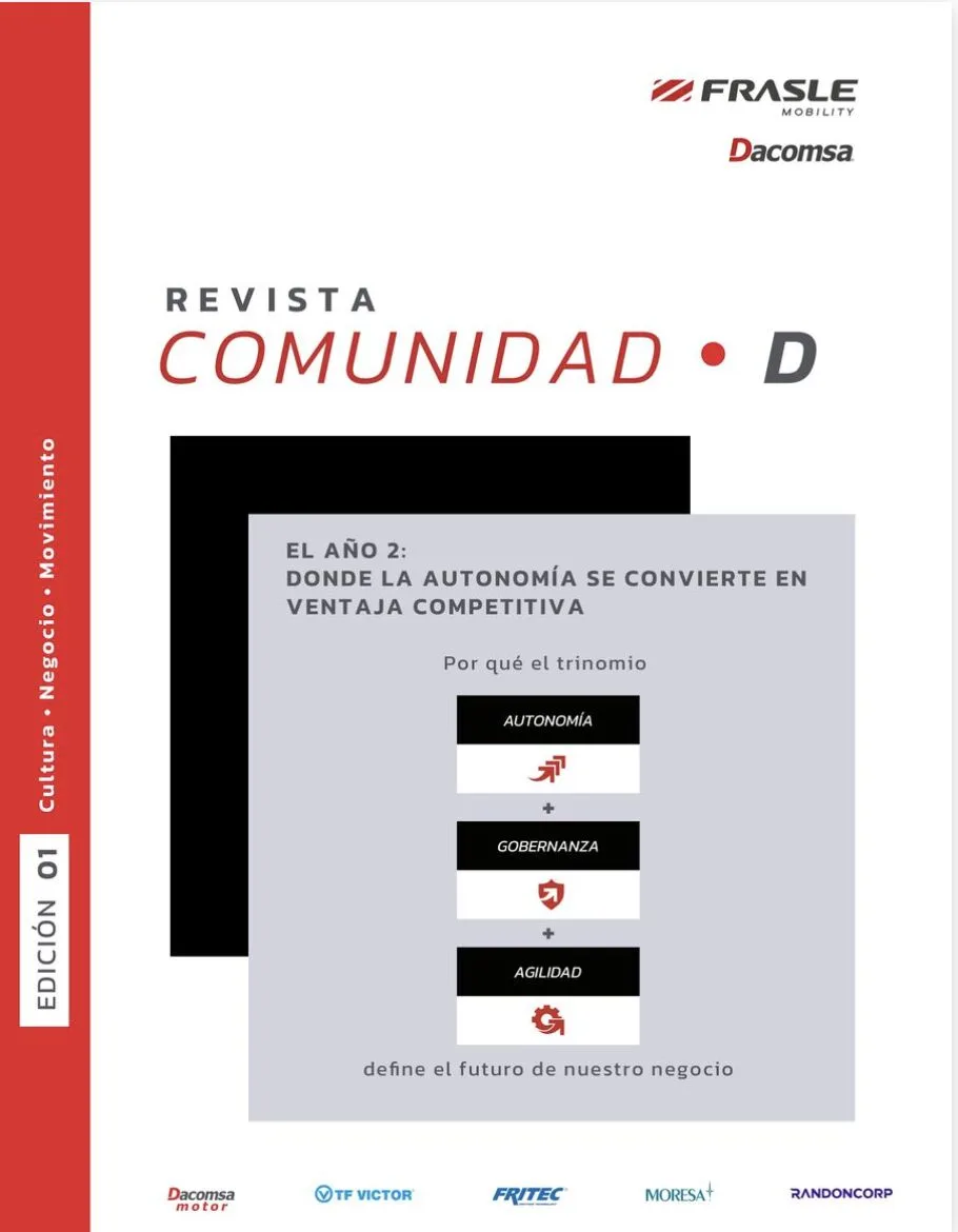 Revista digital Comunidad D de Dacomsa en formato de doble página